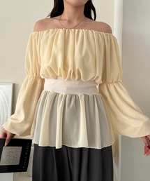 efill（エフィル）の「オフショル ボリューム シアー カジュアル ブラウス（シャツ/ブラウス）」