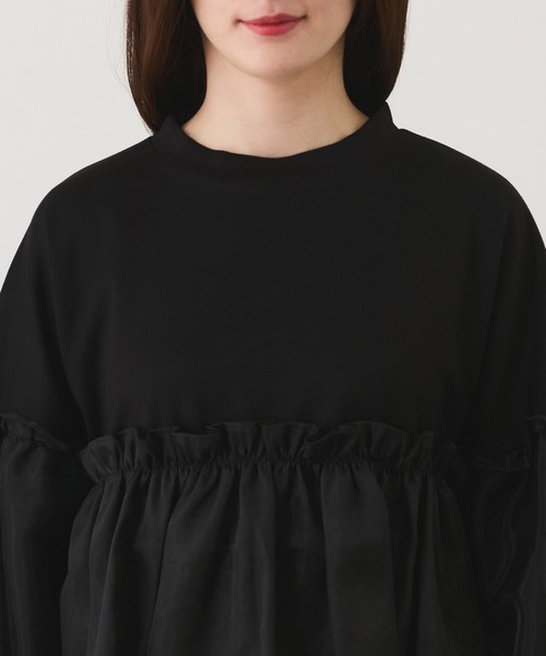 Jayro(ジャイロ)の「オーガンジー切替プルオーバー(Tシャツ/カットソー・レディース・ブラック/グレー/ホワイト系その他・FREE)」の22枚目の写真