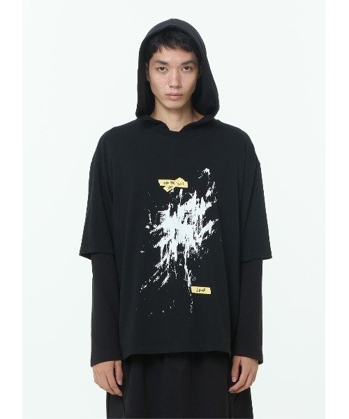 SHOOP (シュープ)の「SHOOP WHO ARE YOU? Oversized T-shirt (SHSS25029)(Tシャツ/カットソー・メンズ・ブラック・LARGE)」の2枚目の写真