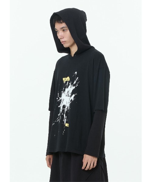 SHOOP (シュープ)の「SHOOP WHO ARE YOU? Oversized T-shirt (SHSS25029)(Tシャツ/カットソー・メンズ・ブラック・LARGE)」の3枚目の写真