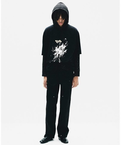 SHOOP (シュープ)の「SHOOP WHO ARE YOU? Oversized T-shirt (SHSS25029)(Tシャツ/カットソー・メンズ・ブラック・LARGE)」の6枚目の写真