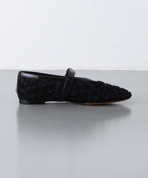 HEWN(ヒューン)の「<HEWN>SQ TULLE FLW フラットシューズ(バレエシューズ・レディース・ブラック・36h/37/37h/35/36/35h/38)」の4枚目の写真