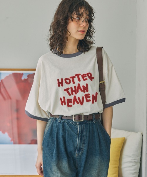 MONO-MART LADY'S(モノマートレディース)の「アソート メッセージ ロゴ グラフィック 半袖Tシャツ(Tシャツ/カットソー・レディース・チャコールグレー/アイボリー系/アイボリー/ネイビー/スミクロ・FREE)」の20枚目の写真
