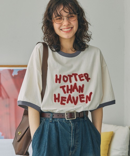 MONO-MART LADY'S(モノマートレディース)の「アソート メッセージ ロゴ グラフィック 半袖Tシャツ(Tシャツ/カットソー・レディース・チャコールグレー/アイボリー系/アイボリー/ネイビー/スミクロ・FREE)」の21枚目の写真