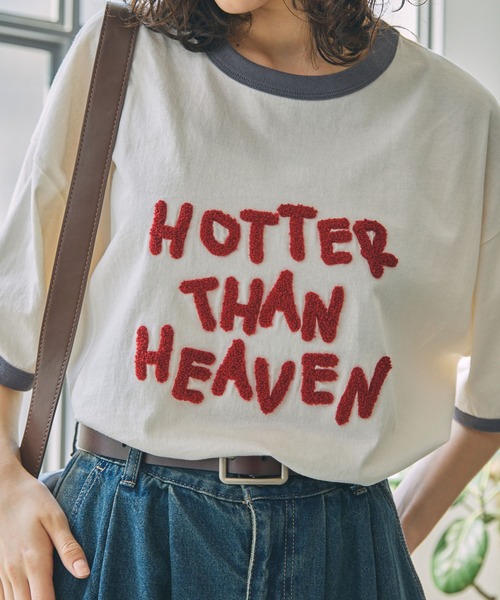 MONO-MART LADY'S(モノマートレディース)の「アソート メッセージ ロゴ グラフィック 半袖Tシャツ(Tシャツ/カットソー・レディース・チャコールグレー/アイボリー系/アイボリー/ネイビー/スミクロ・FREE)」の22枚目の写真