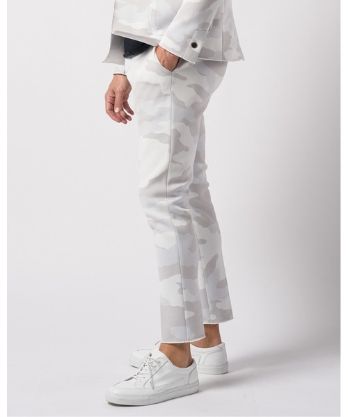 wjk(ダヴルジェイケイ)の「【LEON×B'2nd×wjk】function knit easy slacks(original camo)(スラックス・メンズ・グレー系その他・MEDIUM/LARGE/X-LARGE/SMALL)」の2枚目の写真