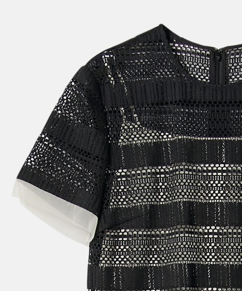 LE CIEL BLEU(ルシェルブルー)の「レースマキシドレス / Lace Maxi Dress(ワンピース・レディース・ブラック/アイボリー・38/36)」の12枚目の写真