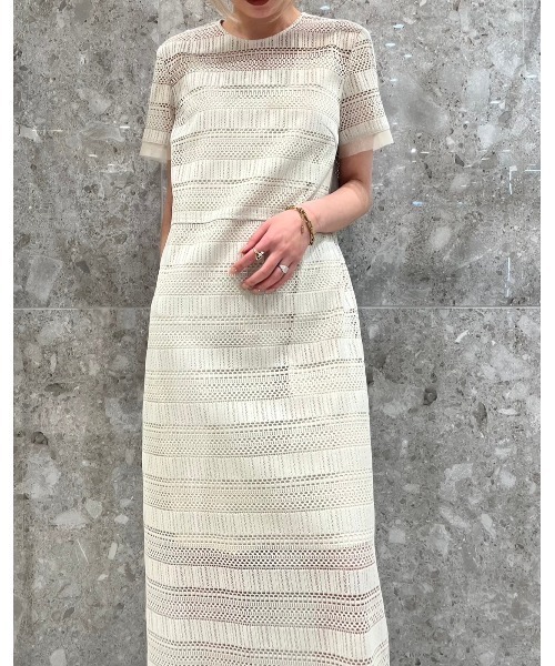LE CIEL BLEU(ルシェルブルー)の「レースマキシドレス / Lace Maxi Dress(ワンピース・レディース・ブラック/アイボリー・38/36)」の18枚目の写真