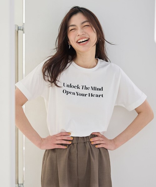 ANY(エニィ)の「オーガビッツロゴ・フォトTシャツ(Tシャツ/カットソー・レディース・ブラック系1/ホワイト系4/ホワイト系2/ホワイト系3・4)」の6枚目の写真