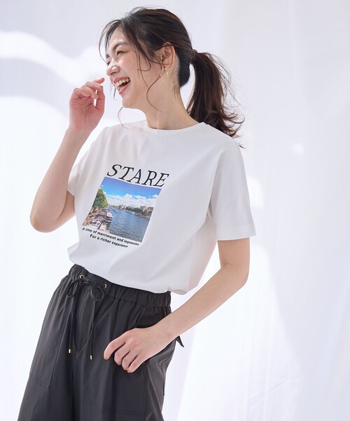 ANY(エニィ)の「オーガビッツロゴ・フォトTシャツ(Tシャツ/カットソー・レディース・ブラック系1/ホワイト系4/ホワイト系2/ホワイト系3・4)」の17枚目の写真