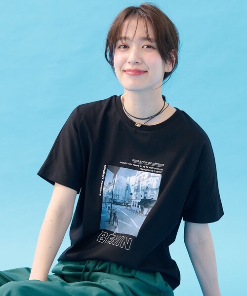 ANY(エニィ)の「オーガビッツロゴ・フォトTシャツ(Tシャツ/カットソー・レディース・ブラック系1/ホワイト系4/ホワイト系2/ホワイト系3・4)」の21枚目の写真