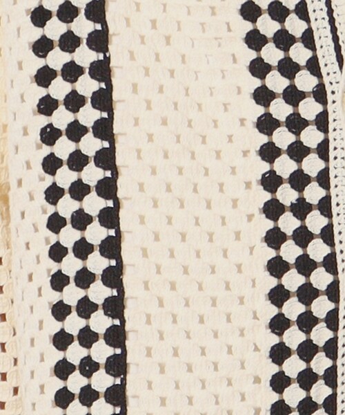 THE SHOP TK （ザ ショップ ティーケー ）の「クロシェ編み風ニットカーディガン（カーディガン/ボレロ・メンズ・アイボリー/ブラック・02/03）」の7枚目の写真