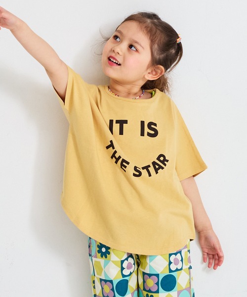 Life Support Products（ライフサポートプロダクツ）の「プリントドルマンＴシャツ（Tシャツ/カットソー・キッズ・ネイビー/オフホワイト/杢グレー/モカ/イエロー/レッド・120/110/100/95/90/80/150/140/130）」の5枚目の写真