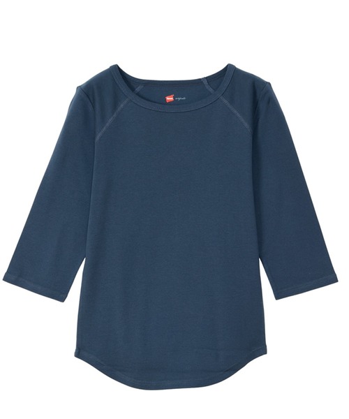 HANES（ヘインズ）の「【Hanes】3/4　スリーブTシャツ HW1-B102　/　HW4-D104（Tシャツ/カットソー・レディース・ホワイト/ネイビー/ブラック・FREE）」の3枚目の写真