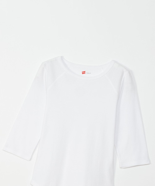HANES（ヘインズ）の「【Hanes】3/4　スリーブTシャツ HW1-B102　/　HW4-D104（Tシャツ/カットソー・レディース・ホワイト/ネイビー/ブラック・FREE）」の15枚目の写真