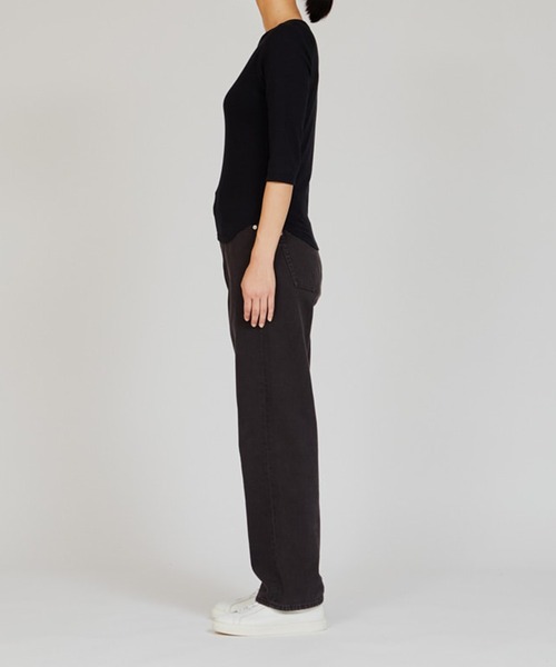 HANES（ヘインズ）の「【Hanes】3/4　スリーブTシャツ HW1-B102　/　HW4-D104（Tシャツ/カットソー・レディース・ホワイト/ネイビー/ブラック・FREE）」の4枚目の写真
