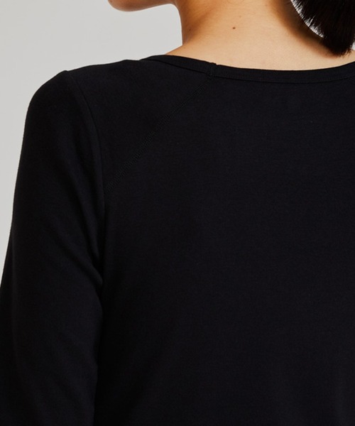 HANES（ヘインズ）の「【Hanes】3/4　スリーブTシャツ HW1-B102　/　HW4-D104（Tシャツ/カットソー・レディース・ホワイト/ネイビー/ブラック・FREE）」の7枚目の写真