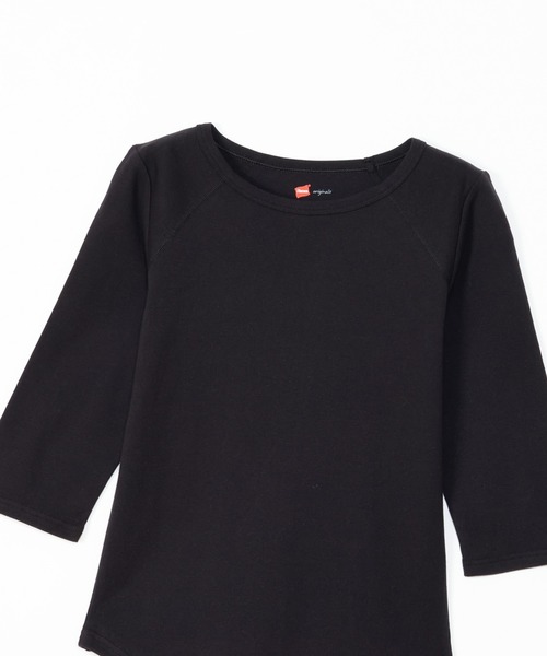 HANES（ヘインズ）の「【Hanes】3/4　スリーブTシャツ HW1-B102　/　HW4-D104（Tシャツ/カットソー・レディース・ホワイト/ネイビー/ブラック・FREE）」の10枚目の写真
