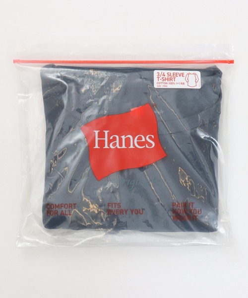 HANES（ヘインズ）の「【Hanes】3/4　スリーブTシャツ HW1-B102　/　HW4-D104（Tシャツ/カットソー・レディース・ホワイト/ネイビー/ブラック・FREE）」の14枚目の写真