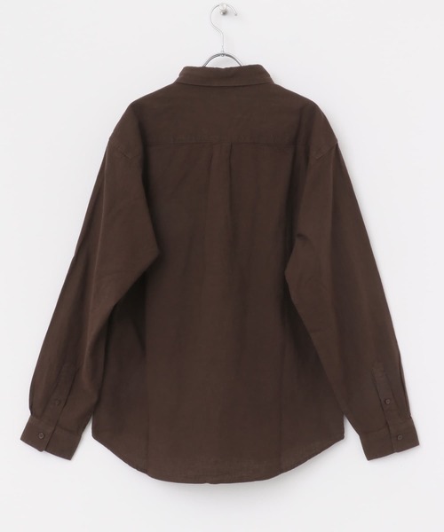 ITEMS URBANRESEARCH（アイテムズ アーバンリサーチ）の「『セットアップ対応』天然素材リネンコットンレギュラーカラーシャツ（シャツ/ブラウス・メンズ・アイボリー/チャコールグレー/ブラウン・MEDIUM/LARGE/X-LARGE）」の6枚目の写真