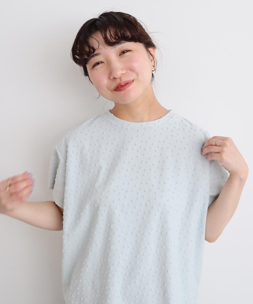 小ドットパイルTシャツ（Tシャツ/カットソー）｜l'atelier du