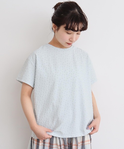 小ドットパイルTシャツ（Tシャツ/カットソー）｜l'atelier du