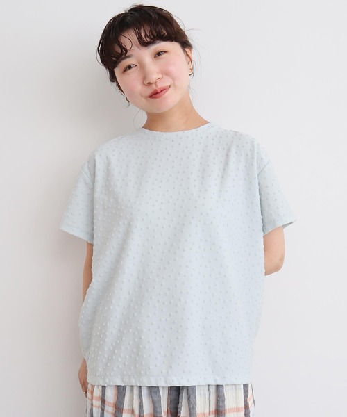 小ドットパイルTシャツ（Tシャツ/カットソー）｜l'atelier du