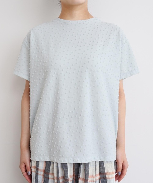 tシャツ 小ドットパイルＴシャツ レディース 小ドットパイルTシャツ（Tシャツ/カットソー）｜l'atelier du