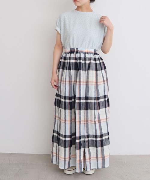 l'atelier du savon（アトリエドサボン）の「_小ドットパイルＴ（Tシャツ/カットソー・レディース・サックスブルー/ブラック/オフホワイト・FREE）」の15枚目の写真