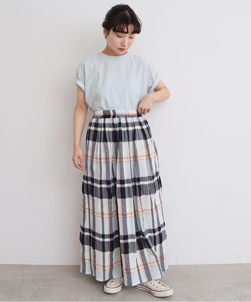 l'atelier du savon（アトリエドサボン）の「_小ドットパイルＴ（Tシャツ/カットソー・レディース・サックスブルー/ブラック/オフホワイト・FREE）」の18枚目の写真