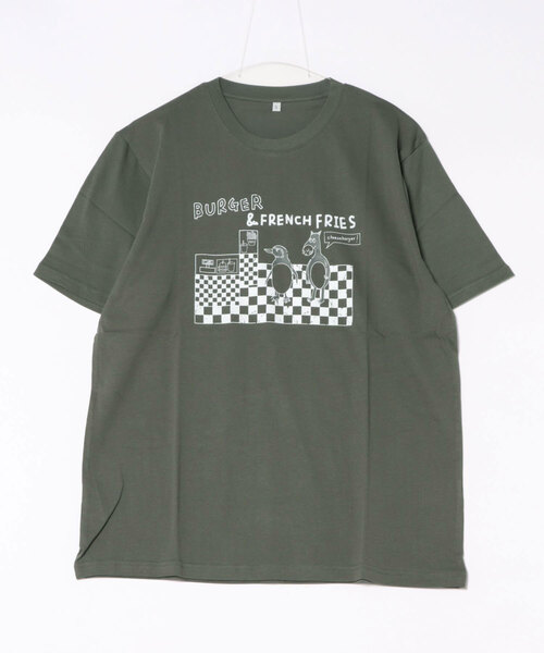 STYLEBLOCK（スタイルブロック）の「天竺プリント半袖Tシャツ（Tシャツ/カットソー・メンズ・チャコール/ホワイト系その他/ブラック系その他/ブルー/ブラック/ホワイト/グレー/カーキ/ホワイト系その他2・L/M）」の8枚目の写真