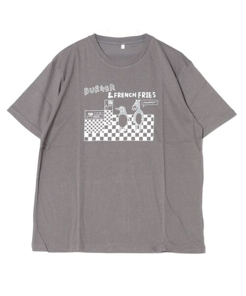 STYLEBLOCK（スタイルブロック）の「天竺プリント半袖Tシャツ（Tシャツ/カットソー・メンズ・チャコール/ホワイト系その他/ブラック系その他/ブルー/ブラック/ホワイト/グレー/カーキ/ホワイト系その他2・L/M）」の7枚目の写真