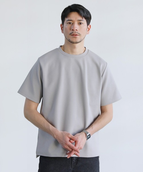 SPU(スプ)の「抗菌防臭・接触冷感コットンポンチカットソー(Tシャツ/カットソー・メンズ・グレー/ブラック/ホワイト・M/XL/L/S)」の3枚目の写真