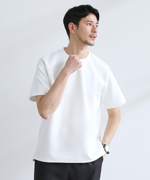 SPU(スプ)の「抗菌防臭・接触冷感コットンポンチカットソー(Tシャツ/カットソー・メンズ・グレー/ブラック/ホワイト・M/XL/L/S)」の2枚目の写真