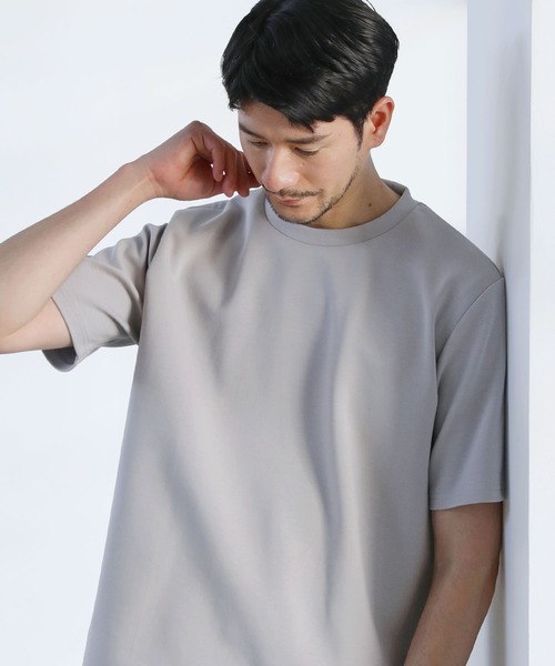 SPU(スプ)の「抗菌防臭・接触冷感コットンポンチカットソー(Tシャツ/カットソー・メンズ・グレー/ブラック/ホワイト・M/XL/L/S)」の7枚目の写真
