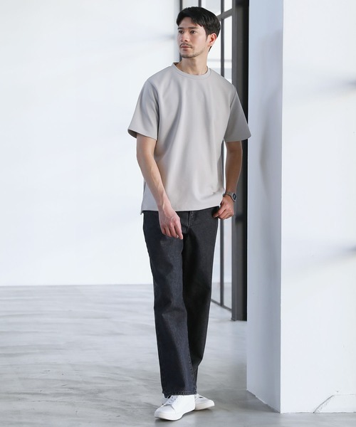 SPU(スプ)の「抗菌防臭・接触冷感コットンポンチカットソー(Tシャツ/カットソー・メンズ・グレー/ブラック/ホワイト・M/XL/L/S)」の9枚目の写真