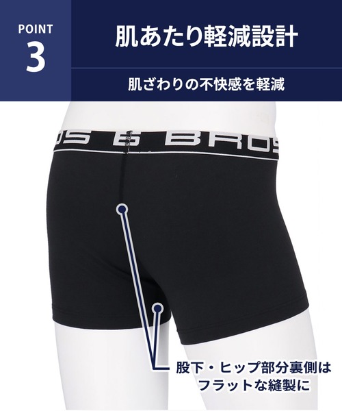 BROS by WACOALMEN（ブロスバイワコールメン）の「ボクサーパンツ　前閉じ　2枚組（ボクサーパンツ・メンズ・ネイビー/ブラック・S/LL/L/M）」の6枚目の写真