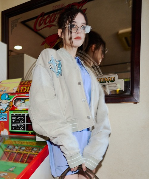 セール】Urban grunge sweatshirt stadium jacket/アーバングランジ