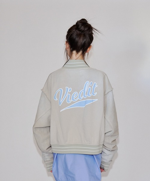 セール】Urban grunge sweatshirt stadium jacket/アーバングランジ