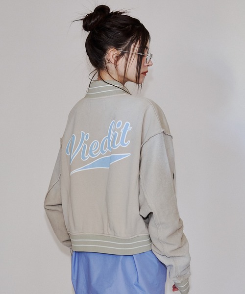 セール】Urban grunge sweatshirt stadium jacket/アーバングランジ