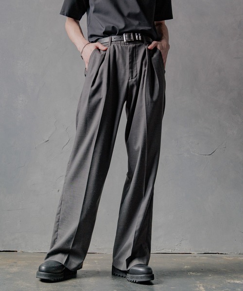 HARE（ハレ）の「【SET UP対応】2タックストレートトラウザー(HARE)（スラックス・メンズ・グレー/ブラウン/グレー系その他・MEDIUM/SMALL）」の16枚目の写真