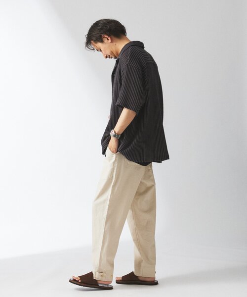 JOURNAL STANDARD relume（ジャーナルスタンダード　レリューム）の「ストライプ カラーレース 半袖シャツ（シャツ/ブラウス・メンズ・イエロー/オレンジ/ブルー/ブラックミックス/ベージュ系その他・LARGE/MEDIUM）」の15枚目の写真