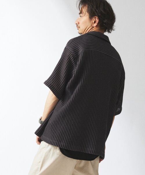 JOURNAL STANDARD relume（ジャーナルスタンダード　レリューム）の「ストライプ カラーレース 半袖シャツ（シャツ/ブラウス・メンズ・イエロー/オレンジ/ブルー/ブラックミックス/ベージュ系その他・LARGE/MEDIUM）」の18枚目の写真