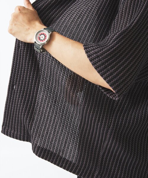 JOURNAL STANDARD relume（ジャーナルスタンダード　レリューム）の「ストライプ カラーレース 半袖シャツ（シャツ/ブラウス・メンズ・イエロー/オレンジ/ブルー/ブラックミックス/ベージュ系その他・LARGE/MEDIUM）」の22枚目の写真