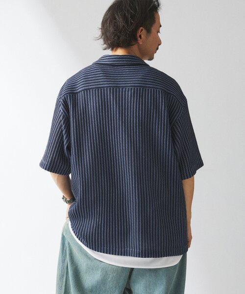 JOURNAL STANDARD L’essage / 半袖ブラウス/FREE/コットン/BLU/ストライプ/25-050-370-2091-2-0 JOURNAL STANDARD L'essage◇半袖ブラウス/FREE/コットン/BLU