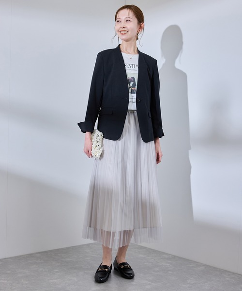 UV対応】【リネンライク・シリーズ】ノーラペルジャケット/通勤