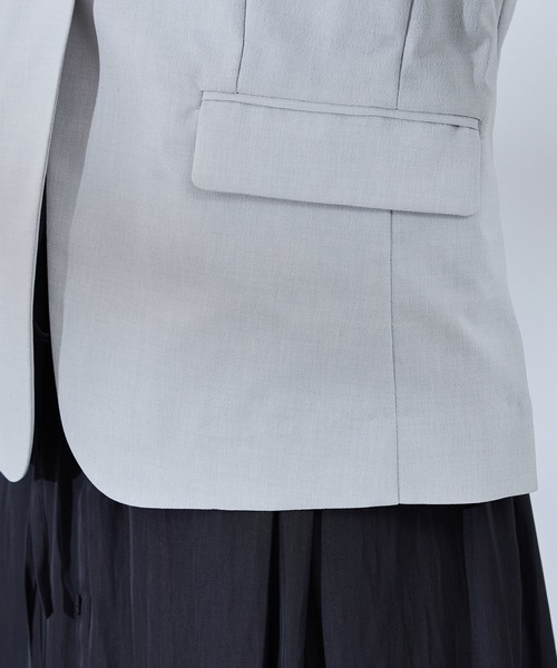 UV対応】【リネンライク・シリーズ】ノーラペルジャケット/通勤