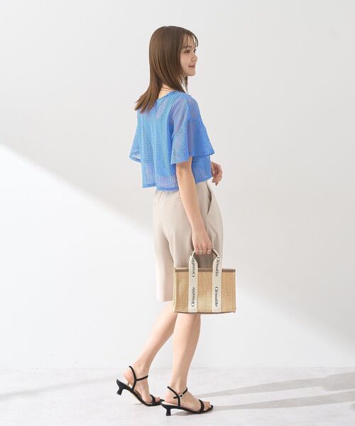 earth music&ecology（アースミュージックアンドエコロジー）の「ロゴテープトートバッグ（トートバッグ・レディース・ナチュラル/アイボリー・FREE）」の14枚目の写真