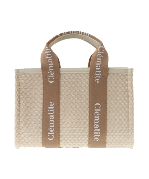 earth music&ecology（アースミュージックアンドエコロジー）の「ロゴテープトートバッグ（トートバッグ・レディース・ナチュラル/アイボリー・FREE）」の5枚目の写真