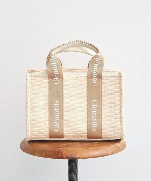 earth music&ecology（アースミュージックアンドエコロジー）の「ロゴテープトートバッグ（トートバッグ・レディース・ナチュラル/アイボリー・FREE）」の4枚目の写真